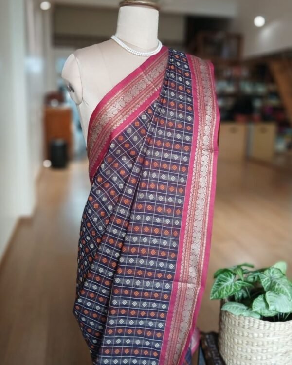 No Zari Ayiram Butta Kanchipuram Handweave in Cotton – (KANC1129) - Image 3
