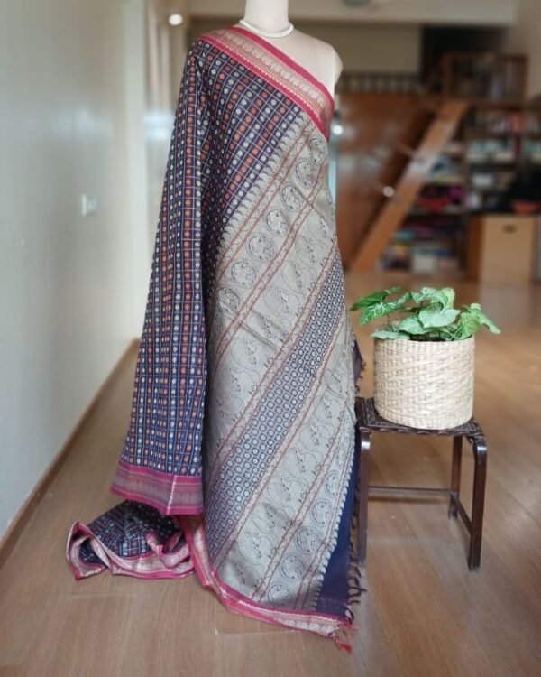 No Zari Ayiram Butta Kanchipuram Handweave in Cotton – (KANC1129) - Image 5