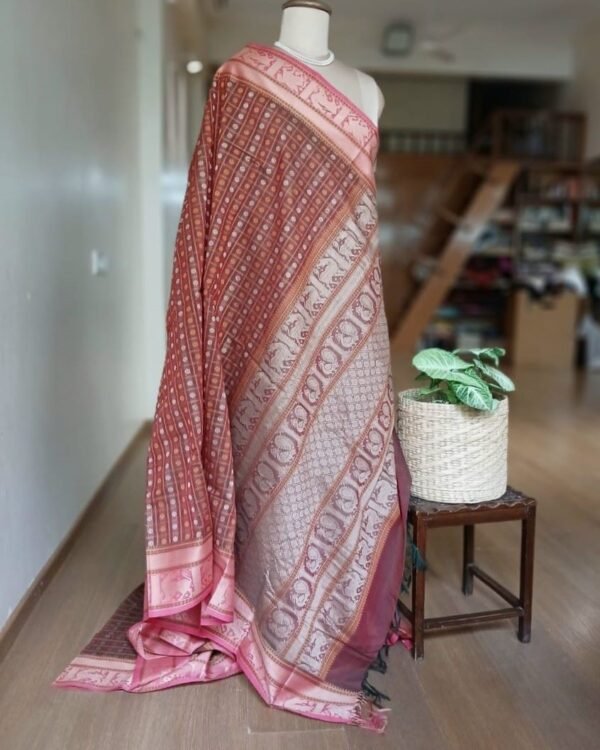 No Zari Ayiram Butta Kanchipuram handweave in cotton – (KANC1119) - Image 6