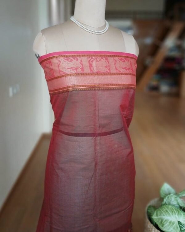 No Zari Ayiram Butta Kanchipuram handweave in cotton – (KANC1119) - Image 9