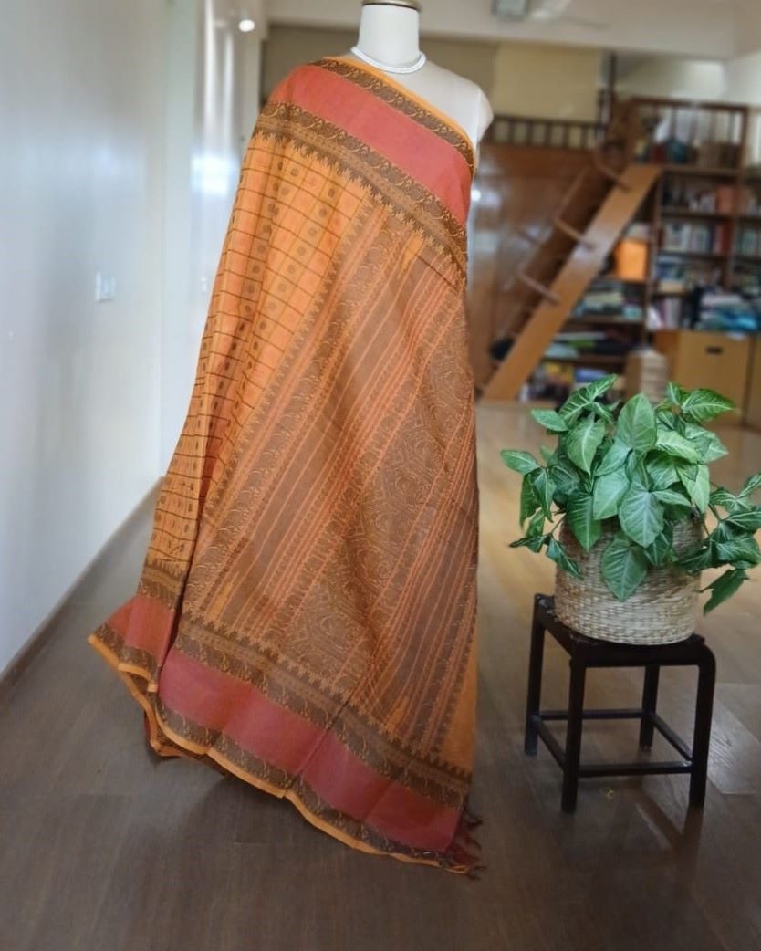 No Zari Ayiram Butta Kanchipuram Handweave in Cotton – (KANC1134) - Image 4