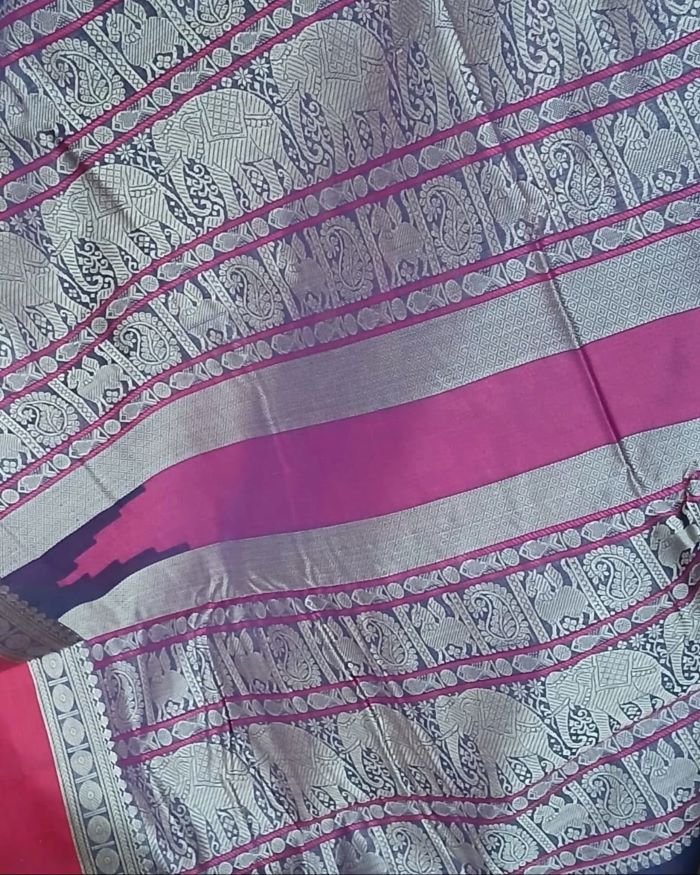 No Zari Ayiram Butta Kanchipuram handweave in cotton – (KANC1116) - Image 5