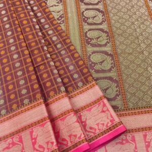 No Zari Ayiram Butta Kanchipuram handweave in cotton – (KANC1119)