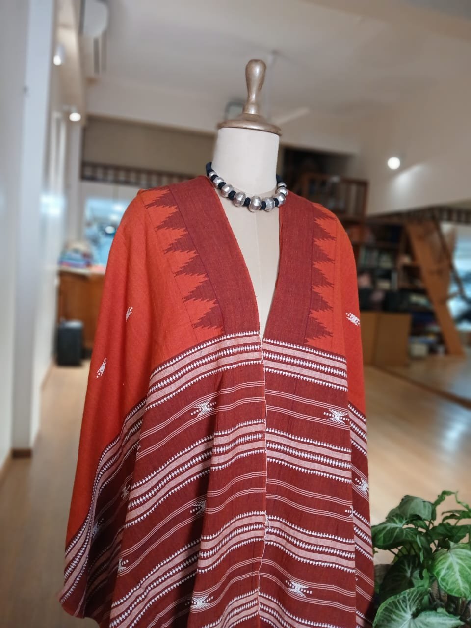 Kotpad handweave Cotton Dupatta from Odisha- (CTKD1017) - Image 3