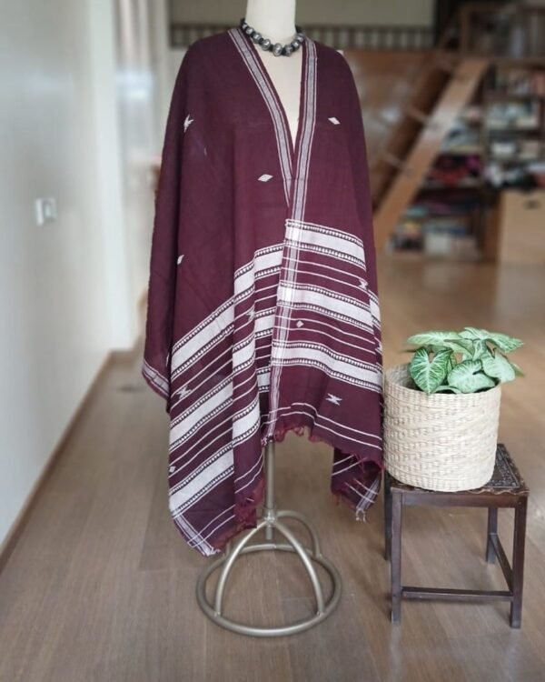 Kotpad handweave Cotton Dupatta from Odisha- (CTKD1016) - Image 2