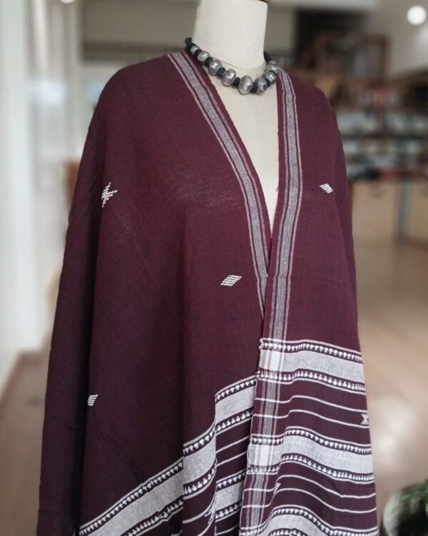 Kotpad handweave Cotton Dupatta from Odisha- (CTKD1016) - Image 3