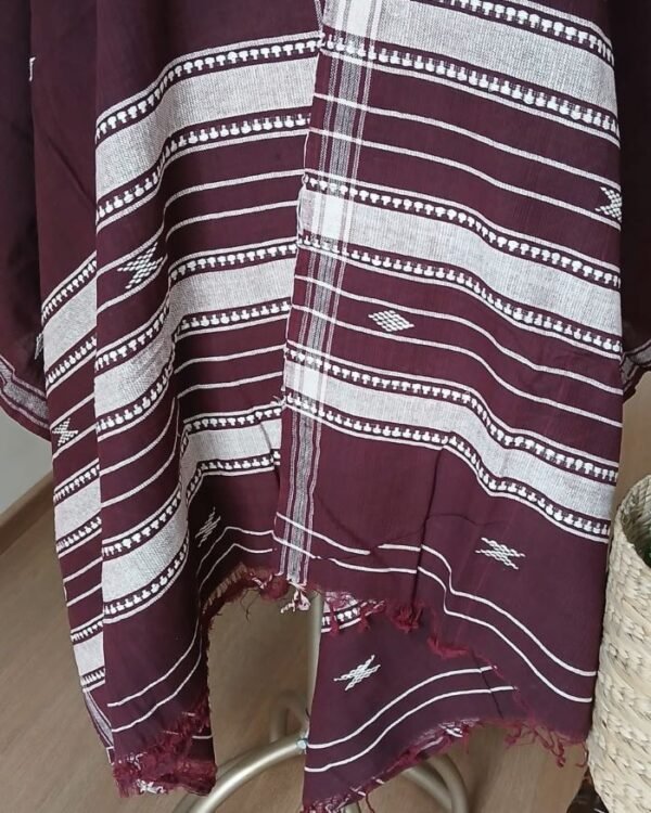 Kotpad handweave Cotton Dupatta from Odisha- (CTKD1016) - Image 5