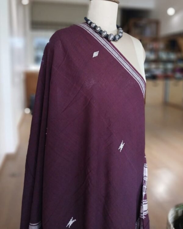 Kotpad handweave Cotton Dupatta from Odisha- (CTKD1016) - Image 4