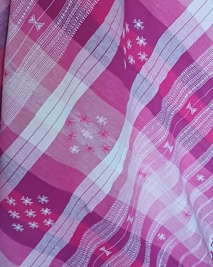 Bhujodi Saree handwoven in Kala Cotton – (BHUJ0079) - Image 7