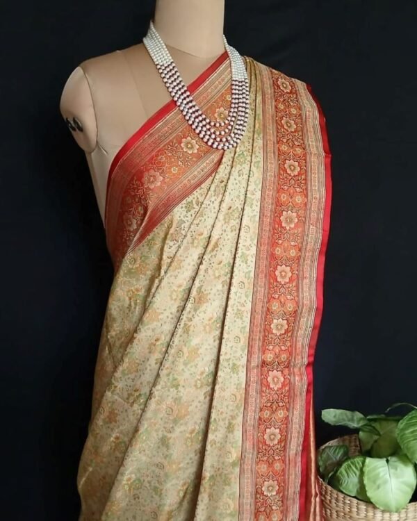 Banarasi Tehri Tanchoi Jamavar Silk Saree – (BANA0049) - Image 3