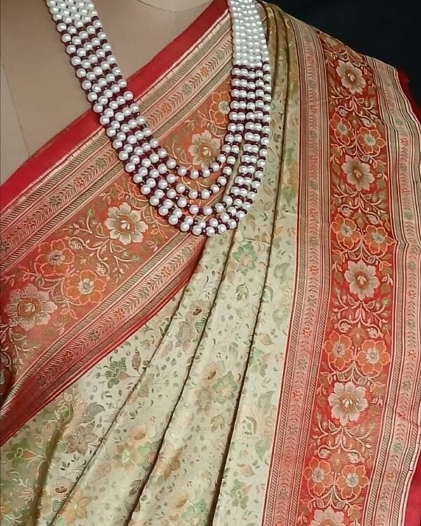 Banarasi Tehri Tanchoi Jamavar Silk Saree – (BANA0049) - Image 4