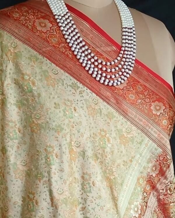 Banarasi Tehri Tanchoi Jamavar Silk Saree – (BANA0049) - Image 6