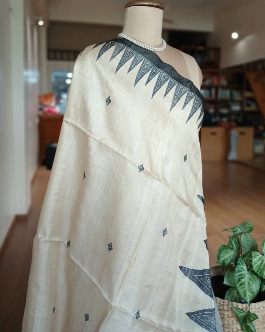 Pure Tussar Silk Handweave from Phulia - (PTSH0001) - Image 8