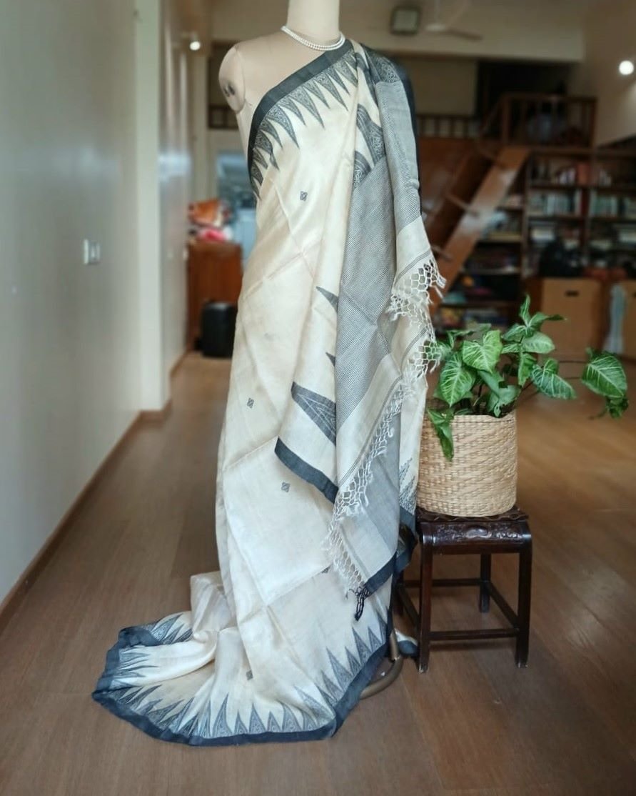 Pure Tussar Silk Handweave from Phulia - (PTSH0001) - Image 4