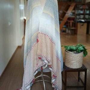Handwoven Dupatta in Kala Cotton from Bhujodi - (HDKC0001)