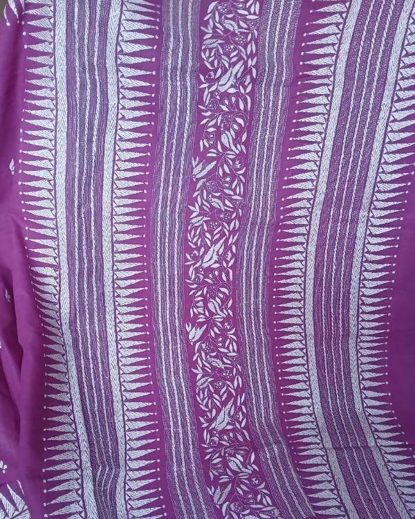 Cotton Kantha Saree from Santiniketan – (KNCS1021) - Image 4