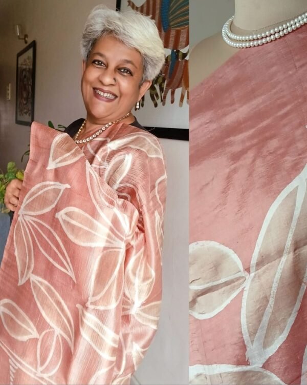 Handpainted Batik Silk Saree from Serampore - (BSSM0013)