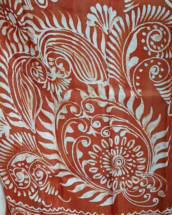 Batik Silk Saree from Murshidabad – (BSSM0017) - Image 7
