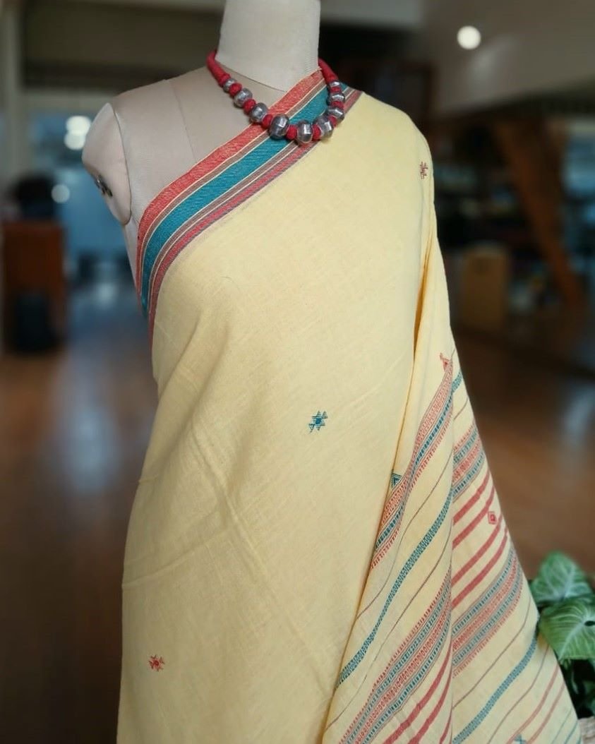 Bhujodi Saree handwoven in Kala Cotton – (BHUJ0082) - Image 5