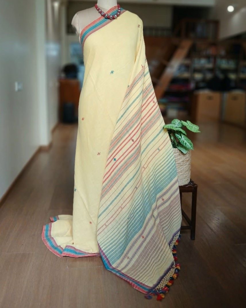 Bhujodi Saree handwoven in Kala Cotton – (BHUJ0082) - Image 4