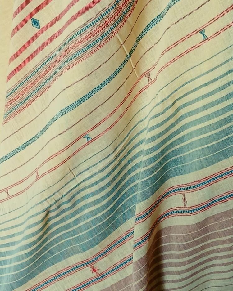 Bhujodi Saree handwoven in Kala Cotton – (BHUJ0082) - Image 8