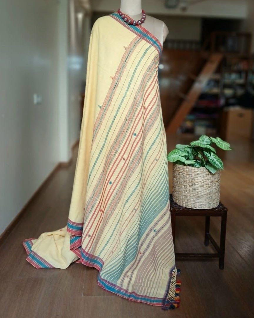 Bhujodi Saree handwoven in Kala Cotton – (BHUJ0082) - Image 6