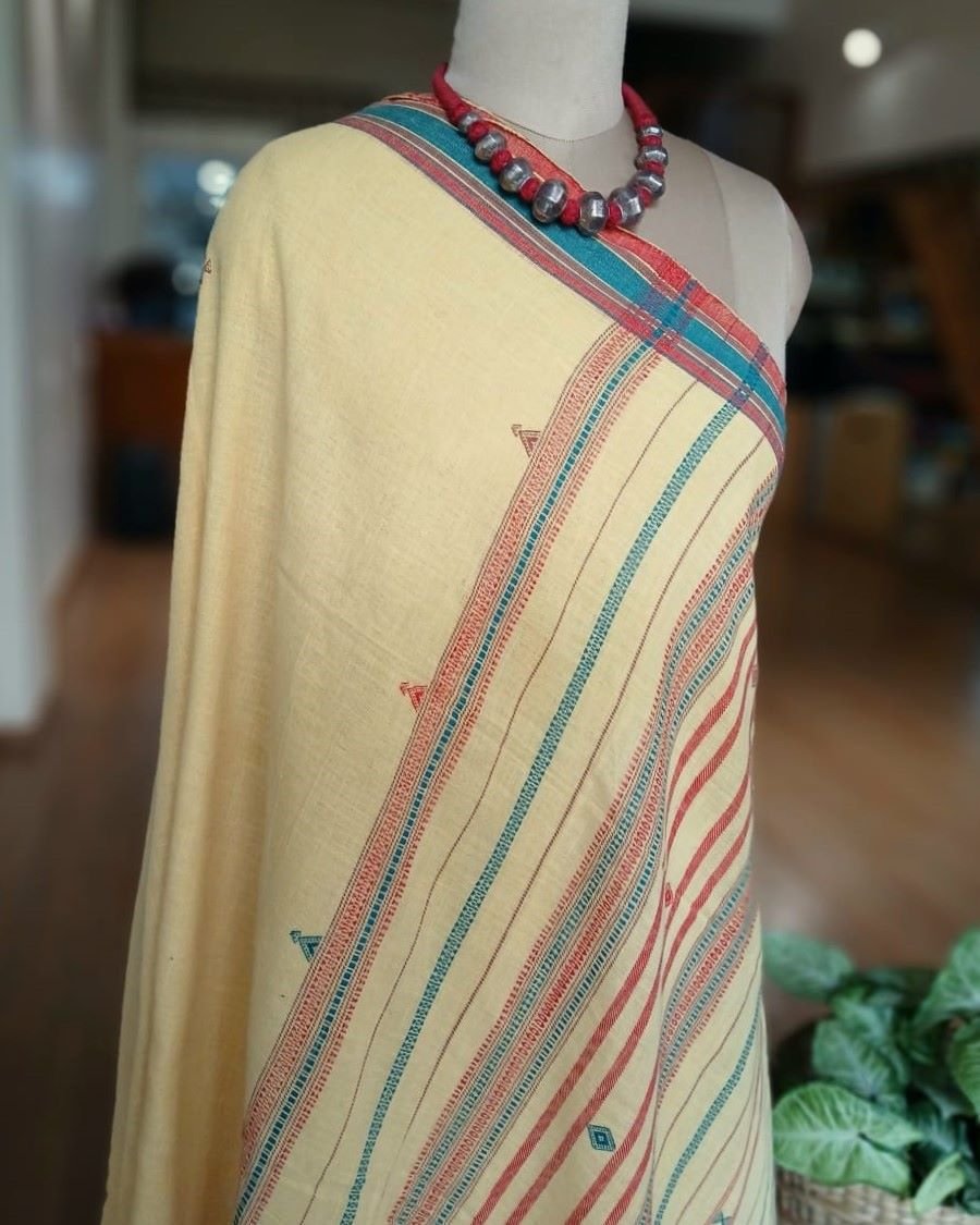 Bhujodi Saree handwoven in Kala Cotton – (BHUJ0082) - Image 7