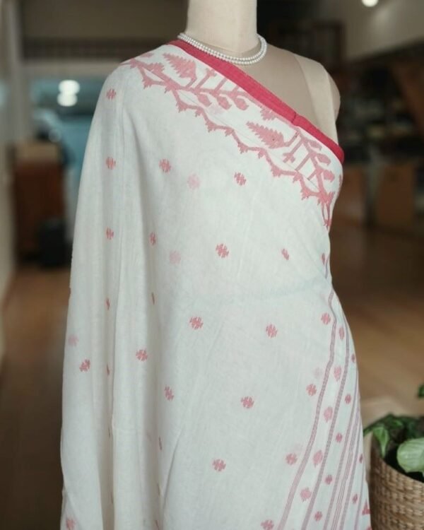 Handweave Jamdani Cotton Saree – (JCHS1024) - Image 8