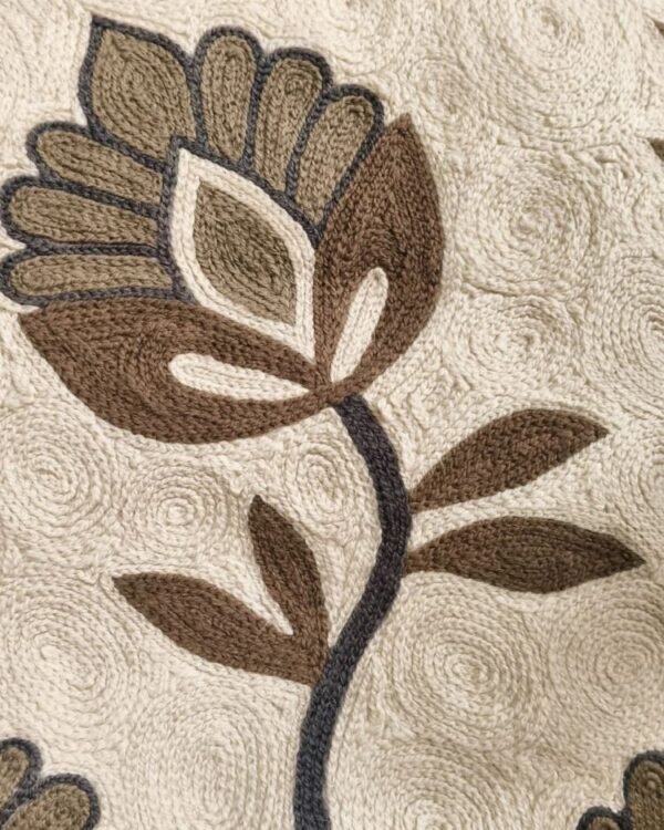Crewel embroidered Floral Motif Cushion Covers - (CCMC0004) - Image 3