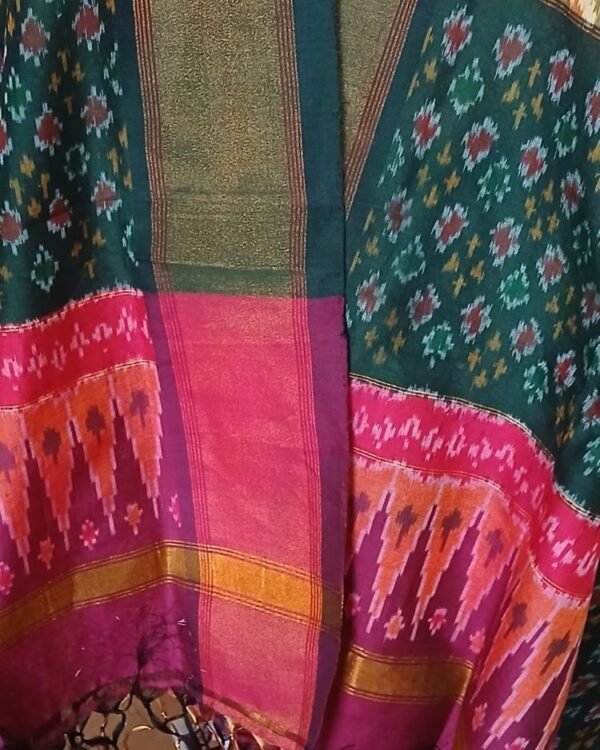 Silk-cotton dupattas from Telengana – (SCDT0003) - Image 8