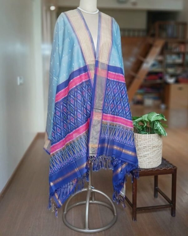 Silk-cotton dupattas from Telengana – (SCDT0005)