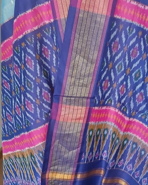 Silk-cotton dupattas from Telengana – (SCDT0005) - Image 8