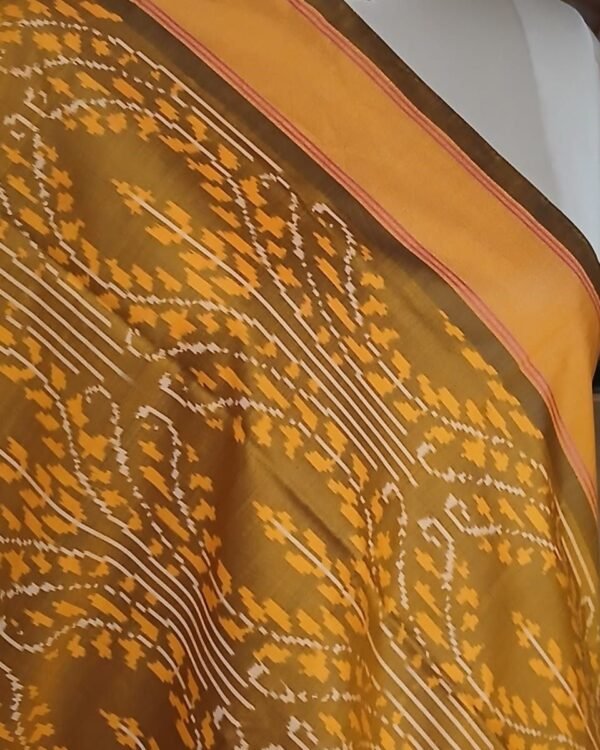 Silk-cotton dupattas from Telengana – (SCDT0006) - Image 6