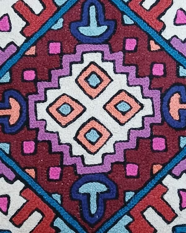 Crewel embroidered chainstitch Kilim Motif Cushion Covers – (CCMC0013) - Image 4