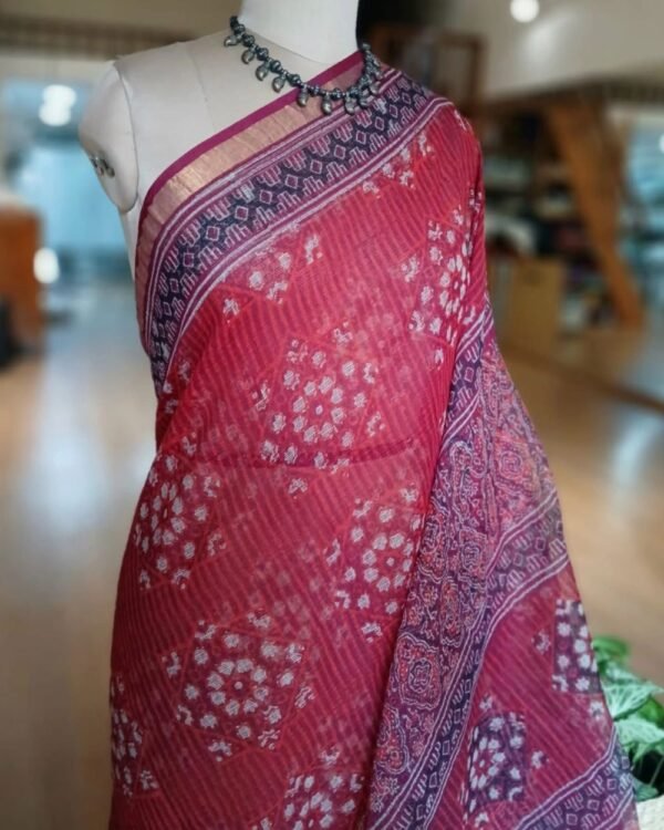 Kota Doria Cotton Saree – (KDCS1013) - Image 5