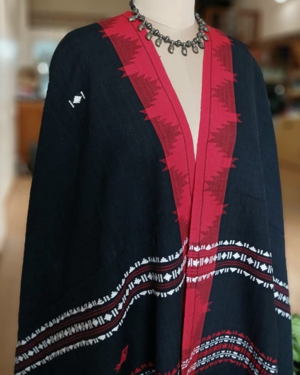 Kotpad handweave Cotton Dupatta from Odisha- (CTKD1019) - Image 3