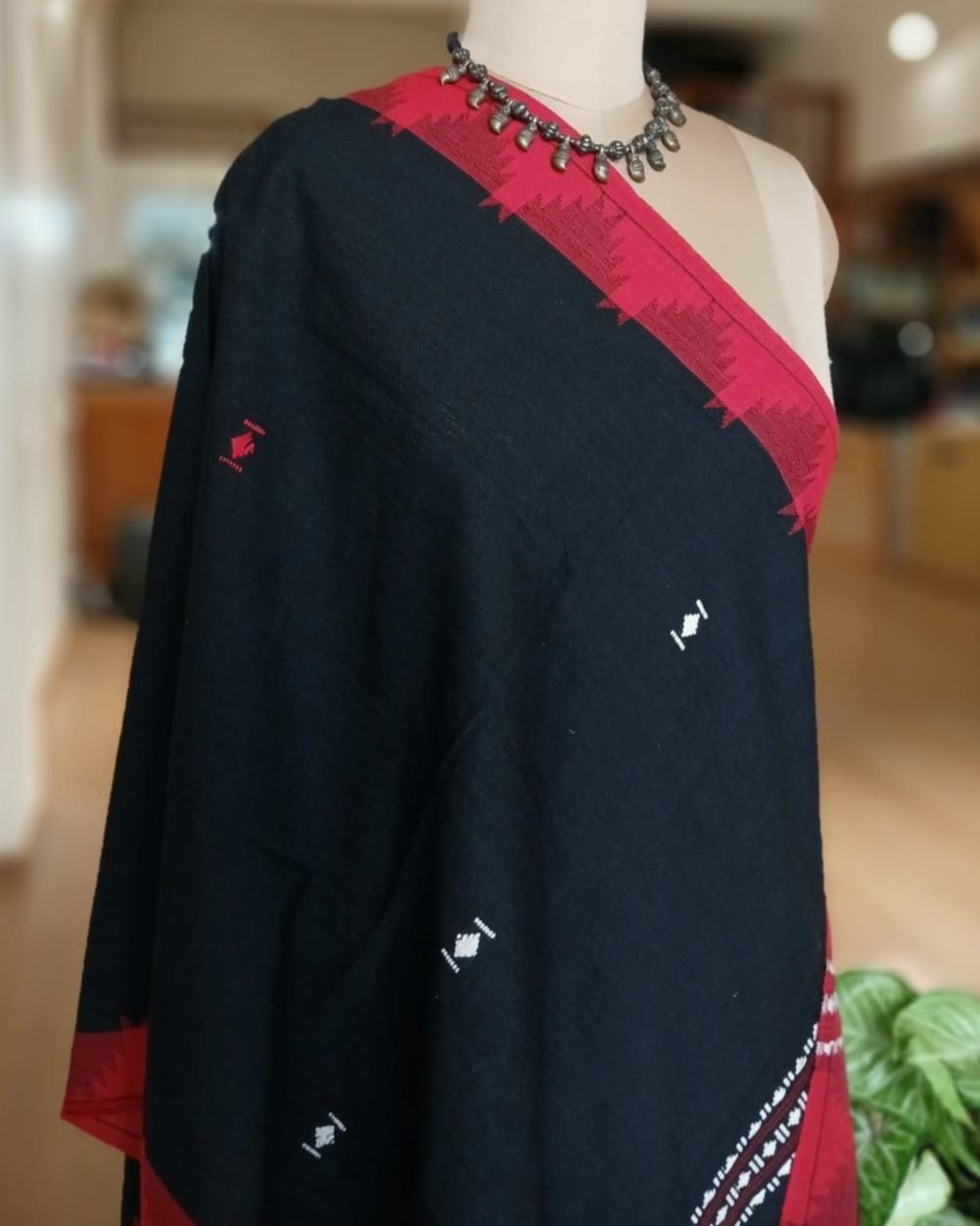 Kotpad handweave Cotton Dupatta from Odisha- (CTKD1019) - Image 4