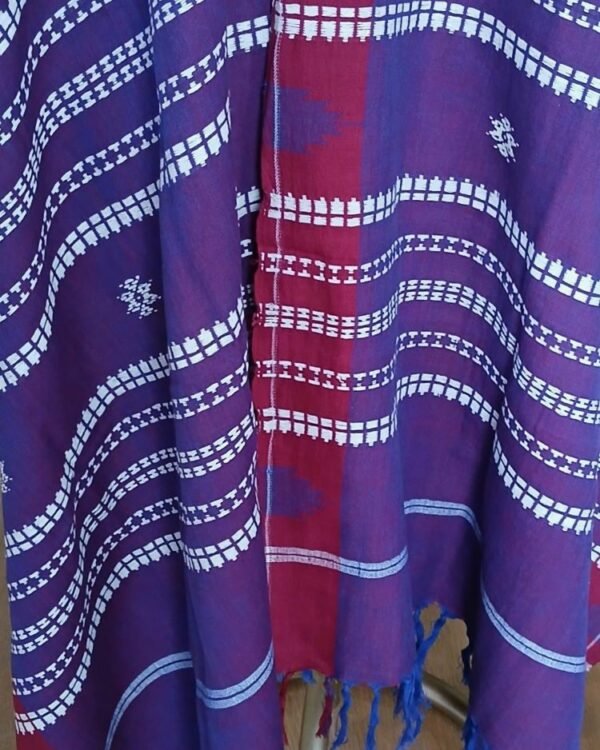 Kotpad handweave Cotton Dupatta from Odisha- (CTKD1020) - Image 5