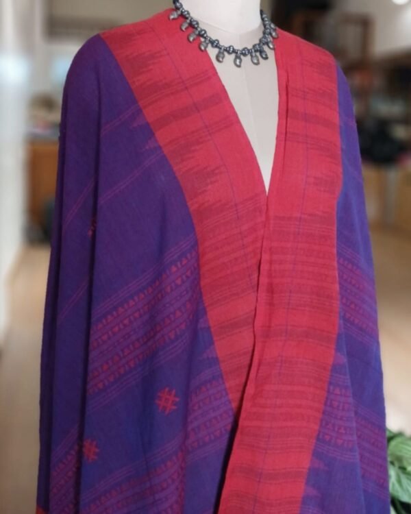 Kotpad handweave Cotton Dupatta from Odisha- (CTKD1022) - Image 3