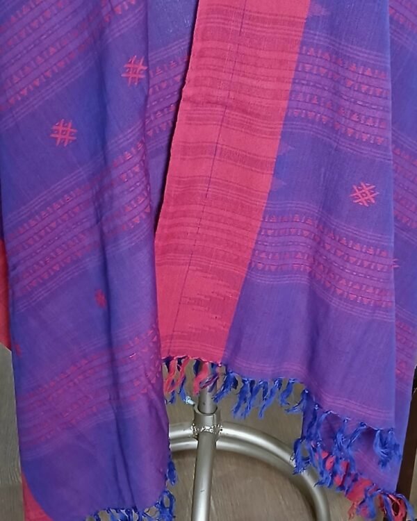Kotpad handweave Cotton Dupatta from Odisha- (CTKD1022) - Image 5