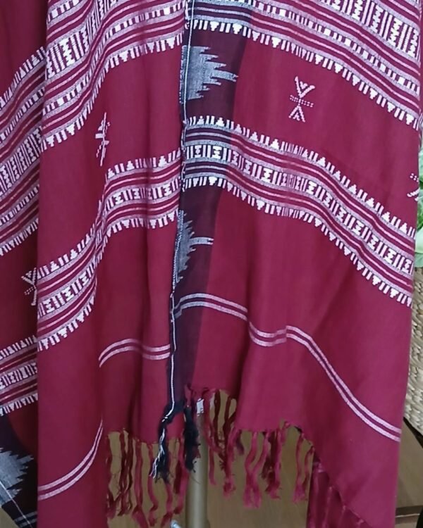 Kotpad handweave Cotton Dupatta from Odisha- (CTKD1023) - Image 5