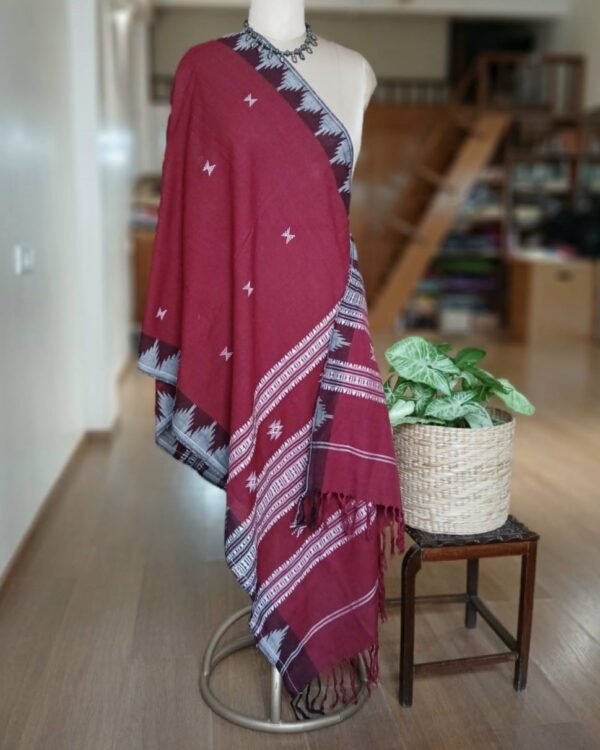 Kotpad handweave Cotton Dupatta from Odisha- (CTKD1023)