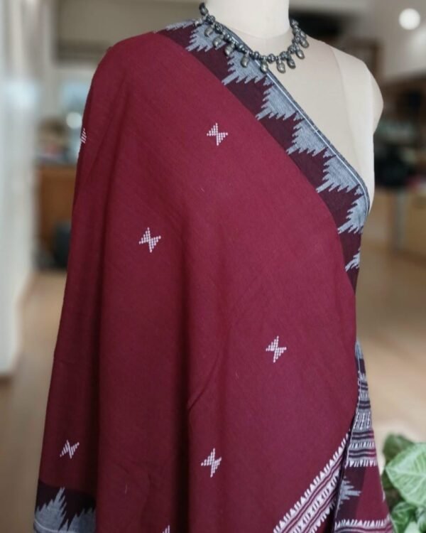 Kotpad handweave Cotton Dupatta from Odisha- (CTKD1023) - Image 4