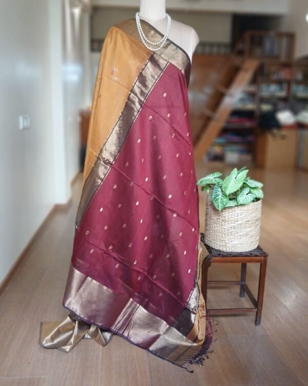 Maheshwari Silk Cotton Saree – (MSCS1019) - Image 3