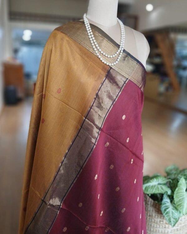 Maheshwari Silk Cotton Saree – (MSCS1019) - Image 4