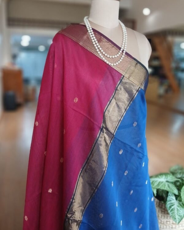 Maheshwari Silk Cotton Saree – (MSCS1021) - Image 4