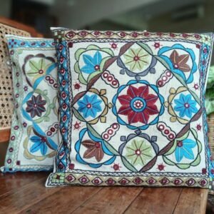 Densely embroidered cushion covers in paako style  - (DECC0001)