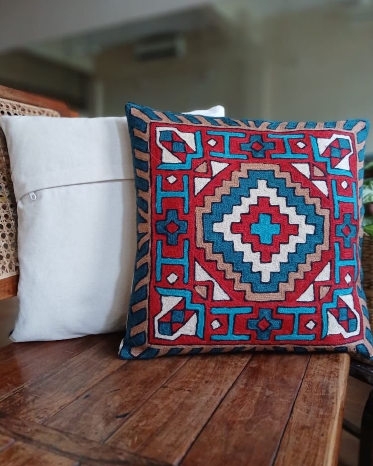 Densely embroidered cushion covers in paako style – (DECC0009)