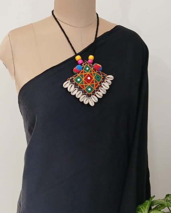 Colourful Meghwal Hand Embroidered necklace – (CMHE0034)