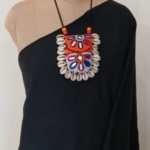 Colourful Meghwal Hand Embroidered necklace – (CMHE0022)